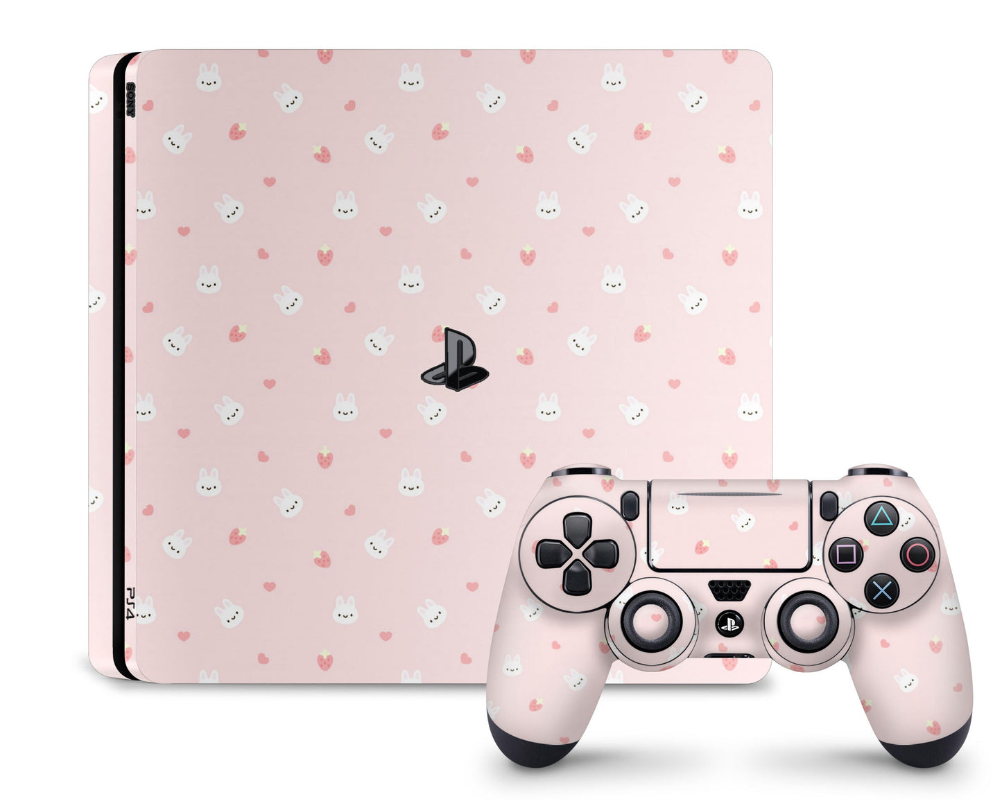 Lux Skins PS4 Cute Bunny Rabbit Strawberry PS4 Skins - Art Animals Skin