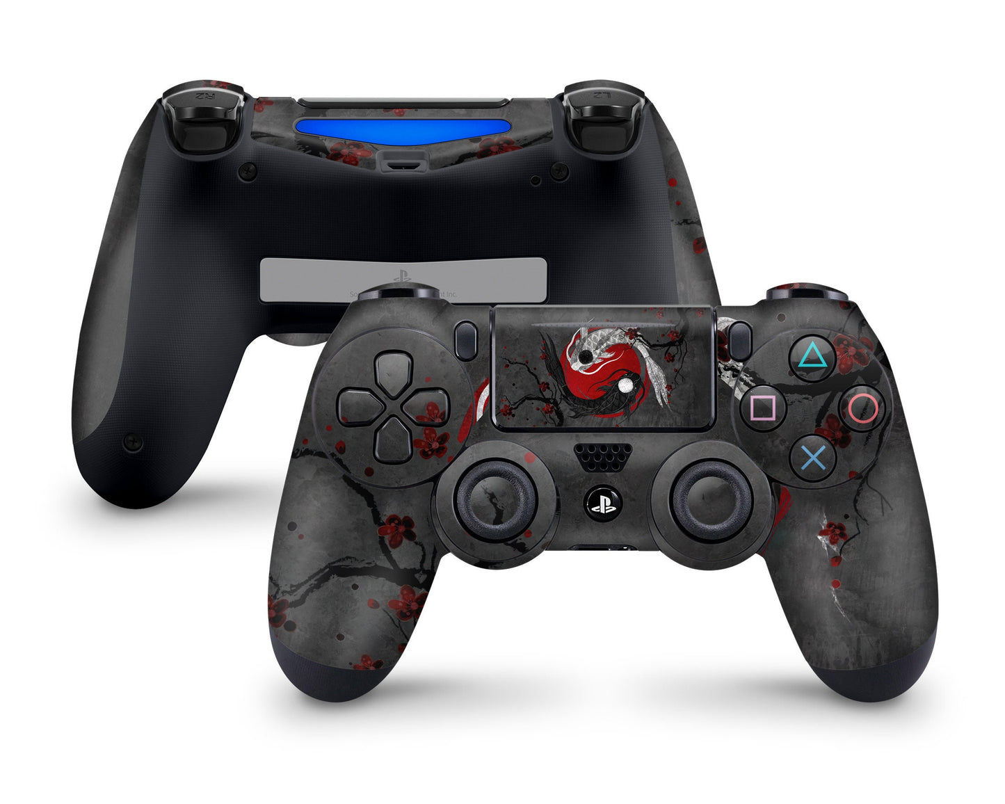 Yin Yang Rose Koi PS4 Controller Skin