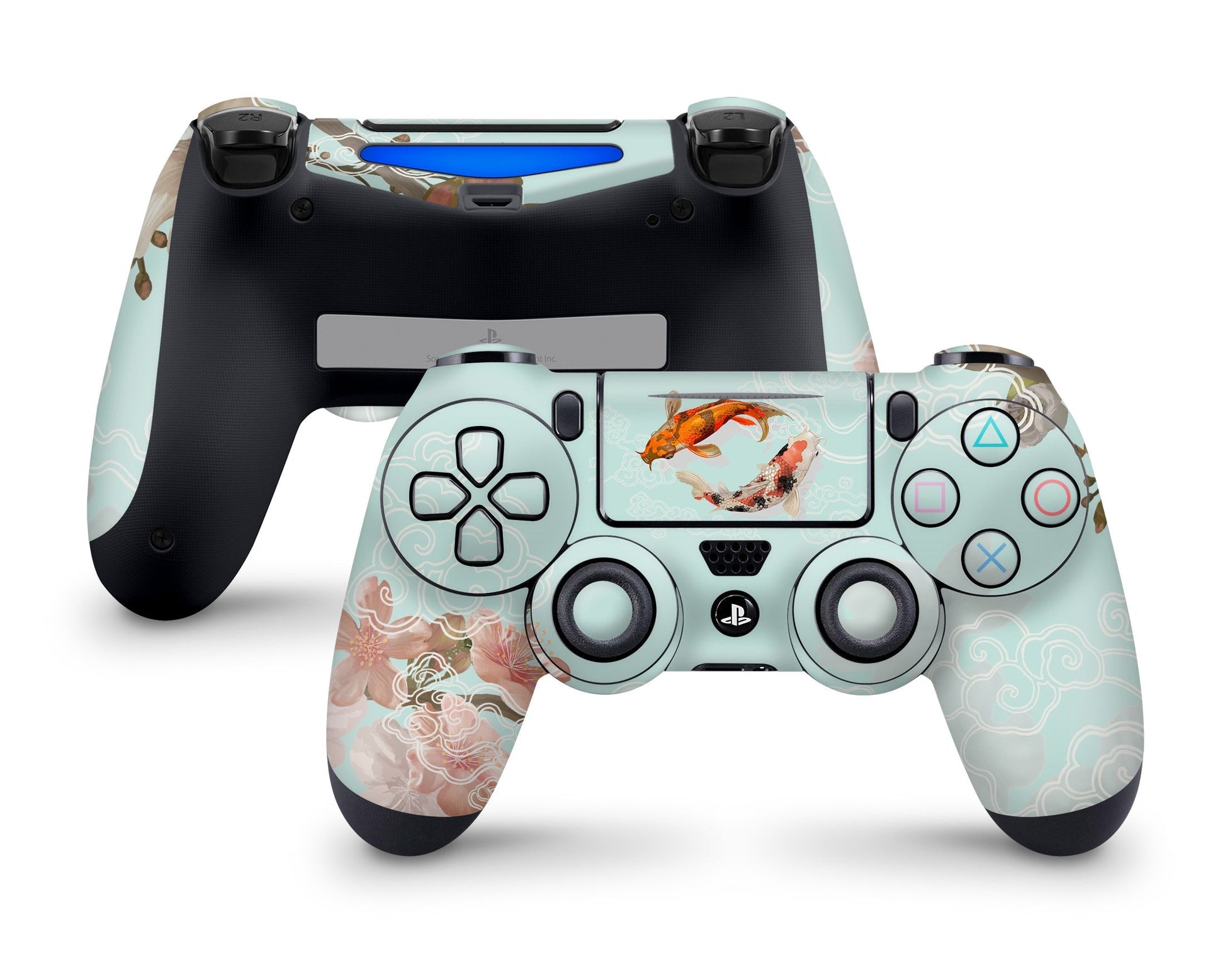 Lux Skins PS4 Yin Yang Koi Rose Light PS4 Skins - Art Artwork Skin