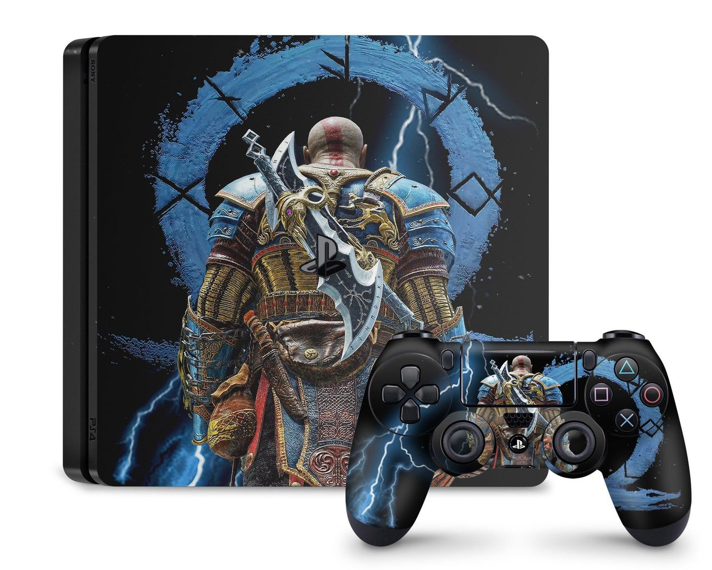 Lux Skins PS4 God of War Ragnarok Electric Black PS4 Skins - Pop culture God of War Skin