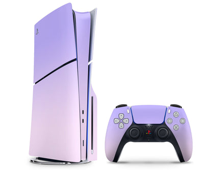 Lux Skins PS5 Slim Pastel Purple Pink Gradient PS5 Slim Skins - Solid Colours Gradient Skin