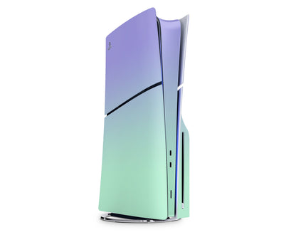 Lux Skins PS5 Slim Pastel Lavender Green Gradient PS5 Slim Skins - Solid Colours Gradient Skin