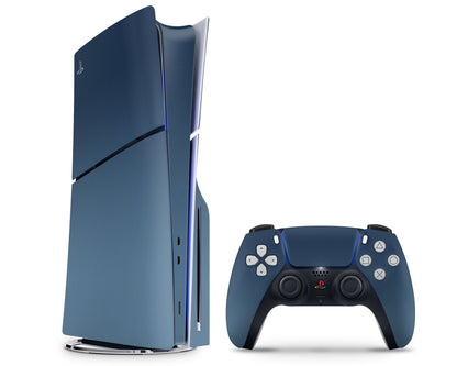 Lux Skins PS5 Slim Navy Blue Gradient PS5 Slim Skins - Solid Colours Gradient Skin