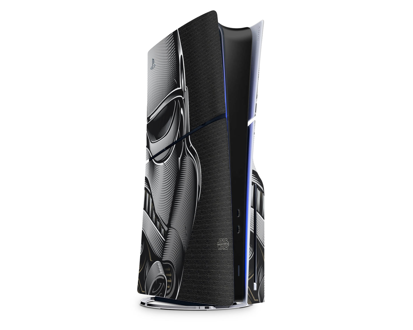 Lux Skins PS5 Slim Star Wars Stormtrooper Black PS5 Slim Skins - Pop culture Star Wars Skin