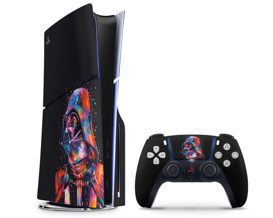 Lux Skins PS5 Slim Star Wars Darth Vader Confetti PS5 Slim Skins - Pop culture Star Wars Skin