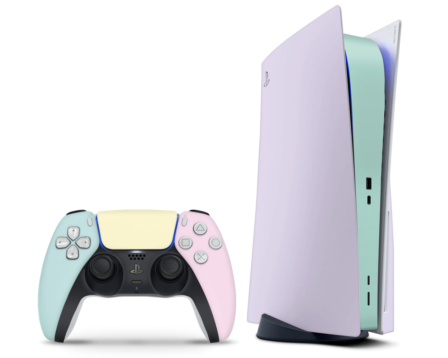 Retro 80s Pastel Color Blocking PS5 Skin