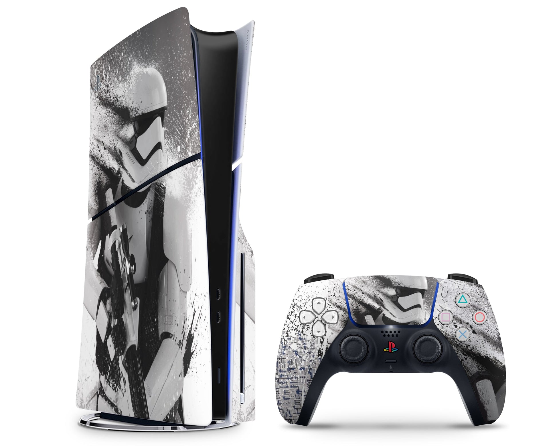 Lux Skins PS5 Slim Star Wars Stormtrooper White PS5 Slim Skins - Pop culture Star Wars Skin