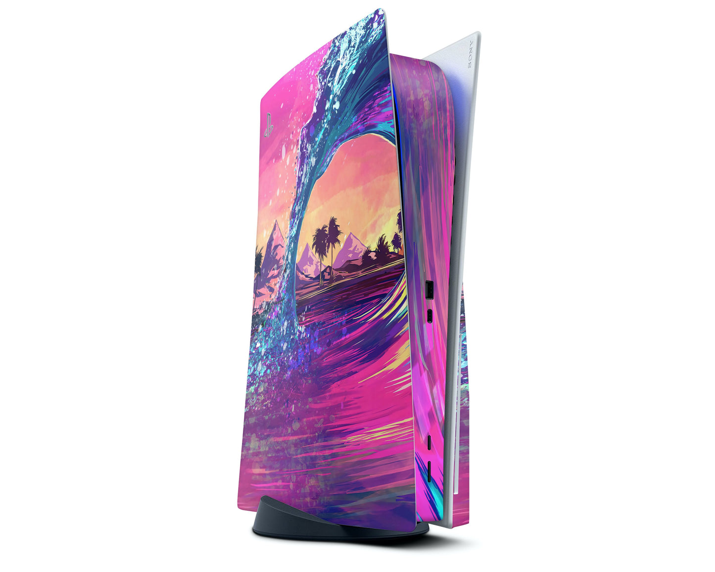 Lux Skins PS5 Retro Wave Paradise PS5 Skins - Art Artwork Skin