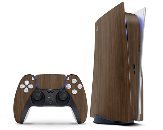 Lux Skins PS5 Walnut Woodgrain PS5 Skins - Pattern Texture Skin