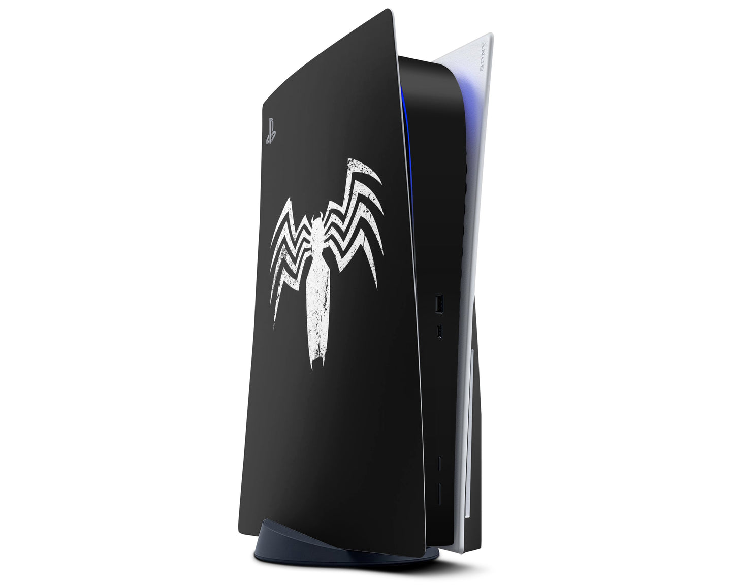 Lux Skins PS5 Black Spiderman Logo PS5 Skins - Pop culture Spiderman Skin