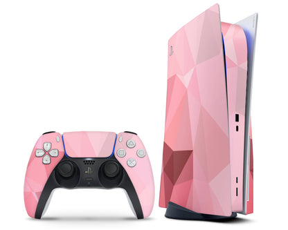 Lux Skins PS5 Pink Geometric PS5 Skins - Pattern Texture Skin