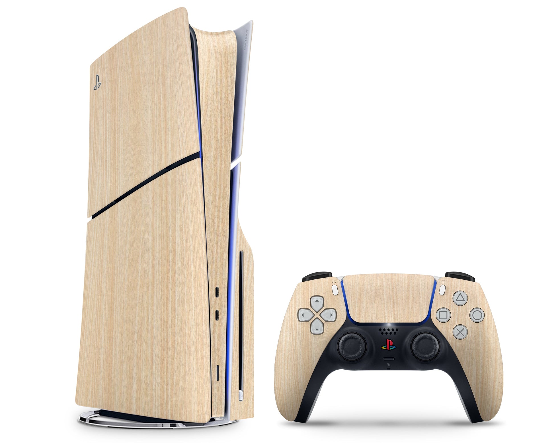 Lux Skins PS5 Slim Light Woodgrain PS5 Slim Skins - Pattern Texture Skin