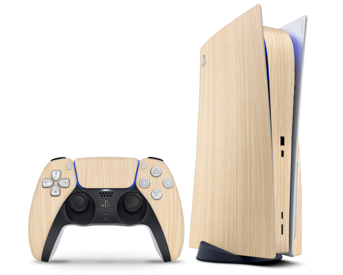 Lux Skins PS5 Light Woodgrain PS5 Skins - Pattern Texture Skin