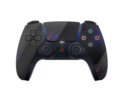 Lux Skins PS5 Neon Galatic Slate Black PS5 Skins - Pattern Texture Skin