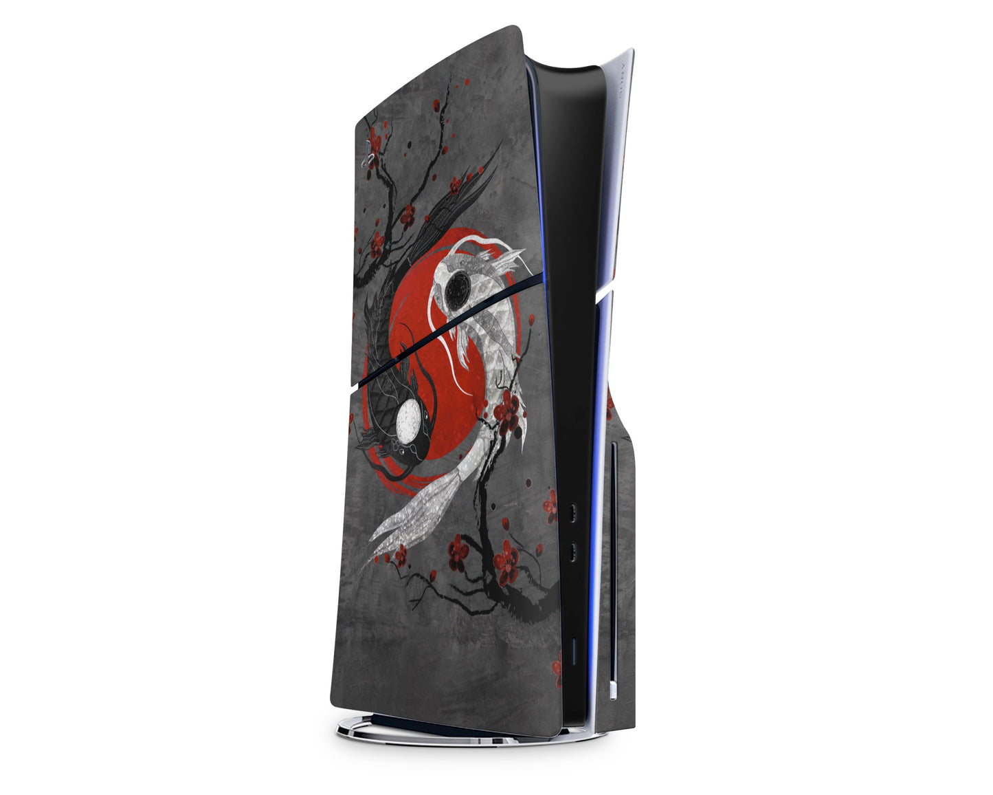 Lux Skins PS5 Slim Yin Yang Rose Koi PS5 Slim Skins - Art Artwork Skin