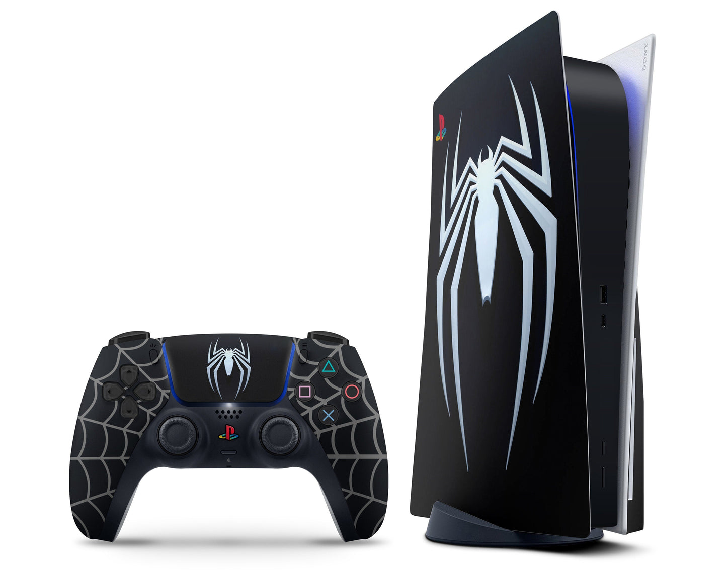 Lux Skins PS5 Black Marvel Spider-man 2 PS5 Skins - Pop culture Spiderman Skin