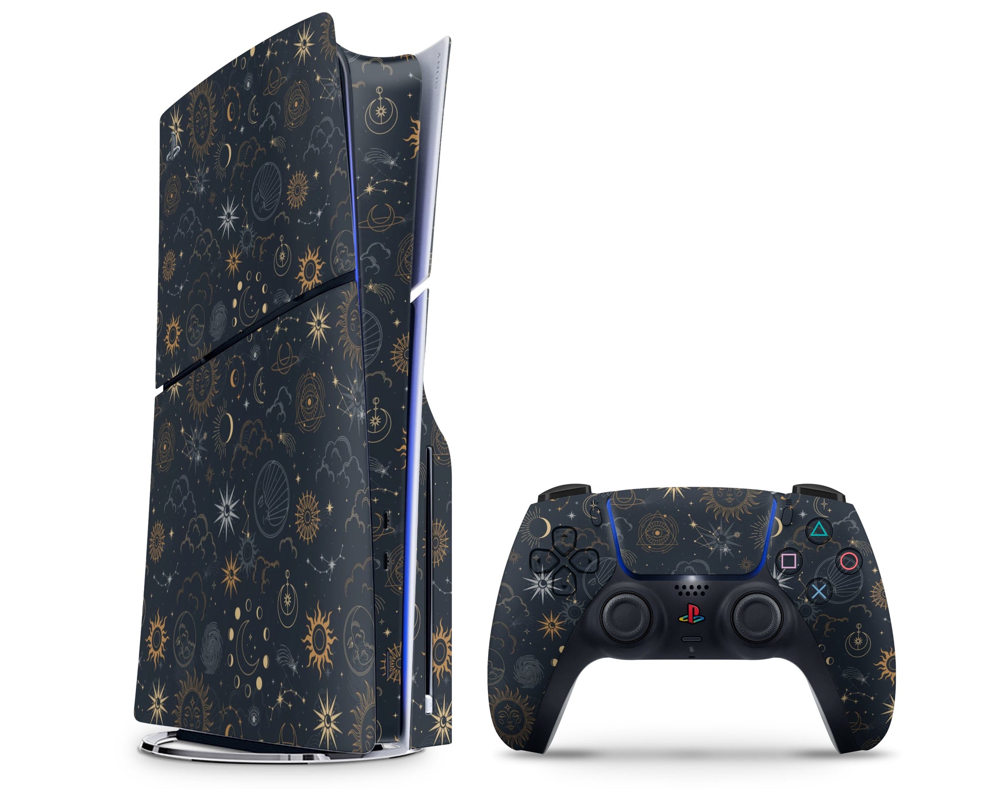 Lux Skins PS5 Slim Constellation Stargazing Night PS5 Slim Skins - Pattern Galaxy Skin