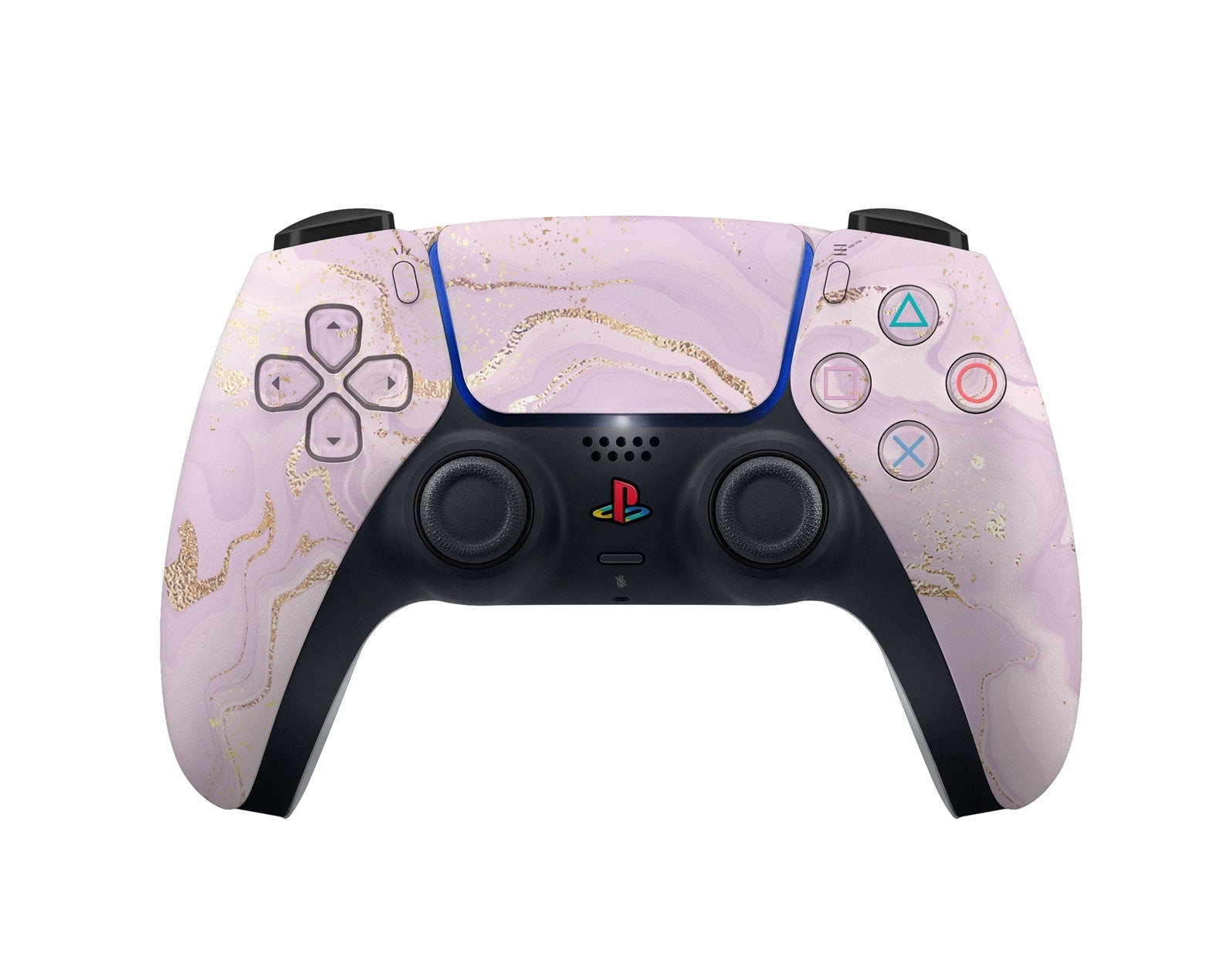 Lux Skins PS5 Controller Ethereal Lavender Gold MarbleSkins - Pattern Marble Skin