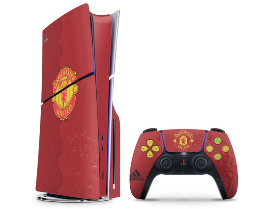 Lux Skins PS5 Slim Manchester United FC PS5 Slim Skins - Sports Soccer Skin