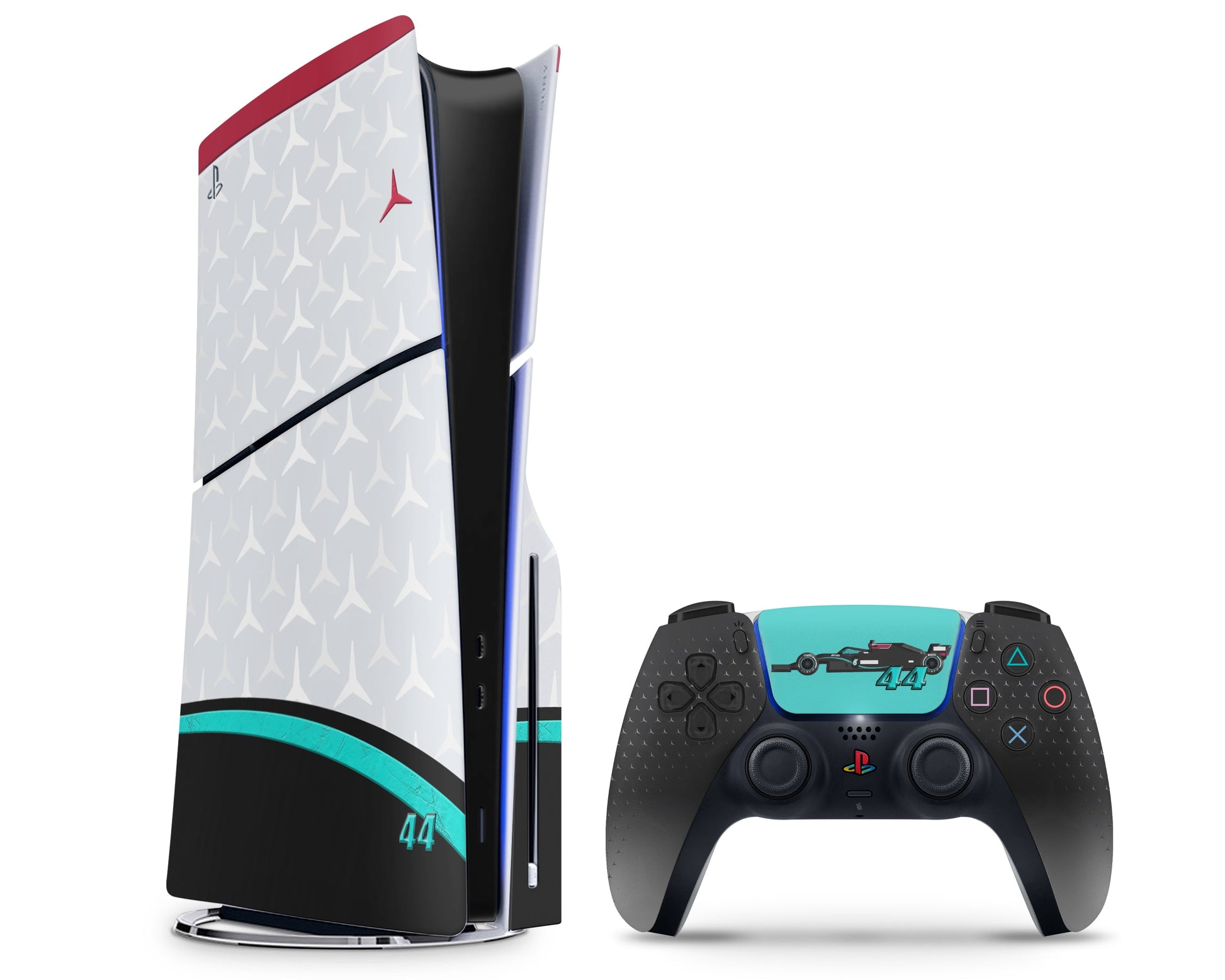 Lux Skins PS5 Slim Lewis Hamilton F1 Mercedes Petronas PS5 Slim Skins - Sports Formula 1 Skin