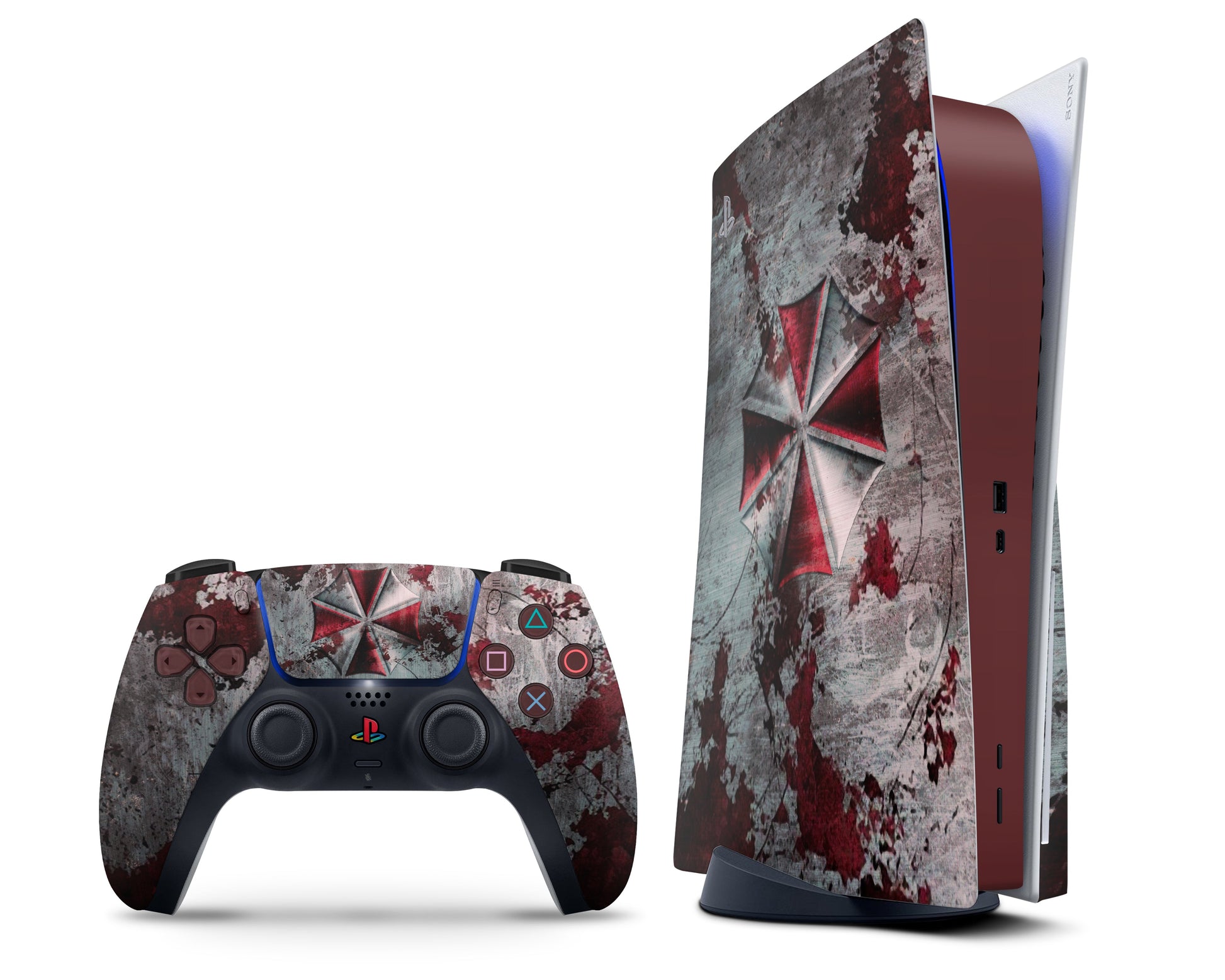 Lux Skins PS5 Resident Evil Umnrella Corp PS5 Skins - Pop culture  Skin