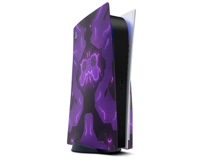 Lux Skins PS5 Futristic Purple Gamer PS5 Skins - Pattern Art Skin