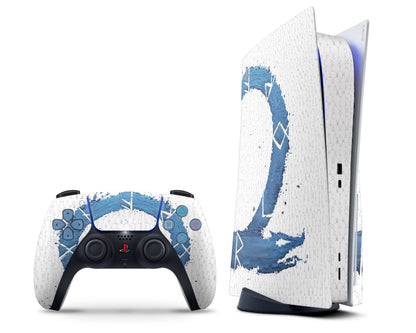 Lux Skins PS5 God of War Blue Ragnarok PS5 Skins - Pop culture God of War Skin