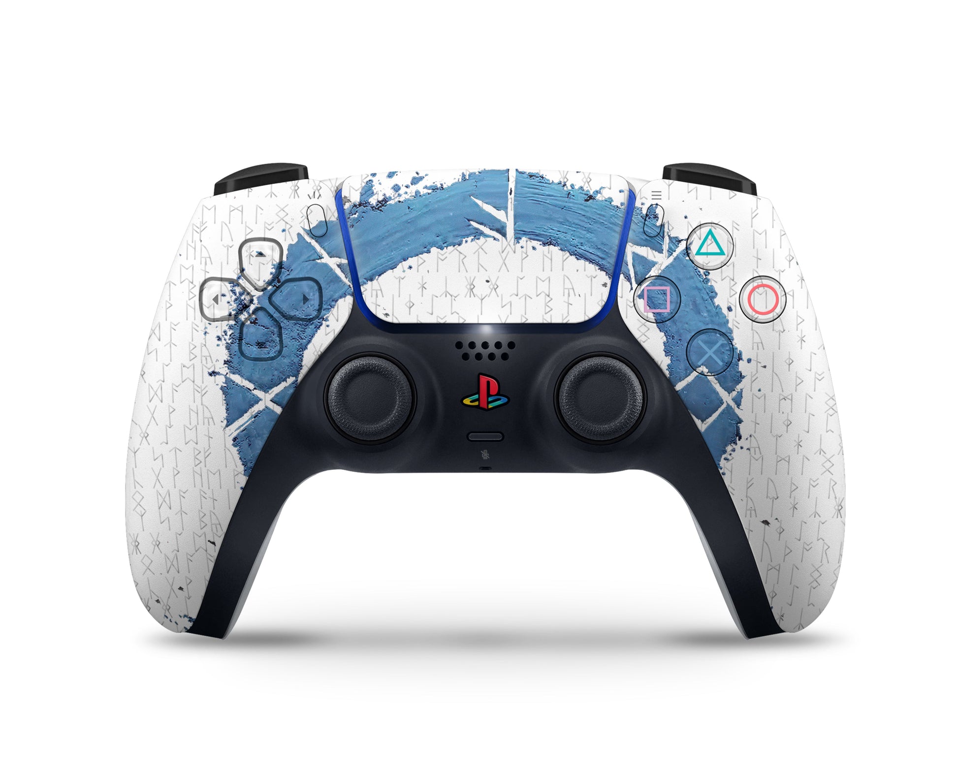 Lux Skins PS5 Controller God of War Blue RagnarokSkins - Pop culture God of War Skin