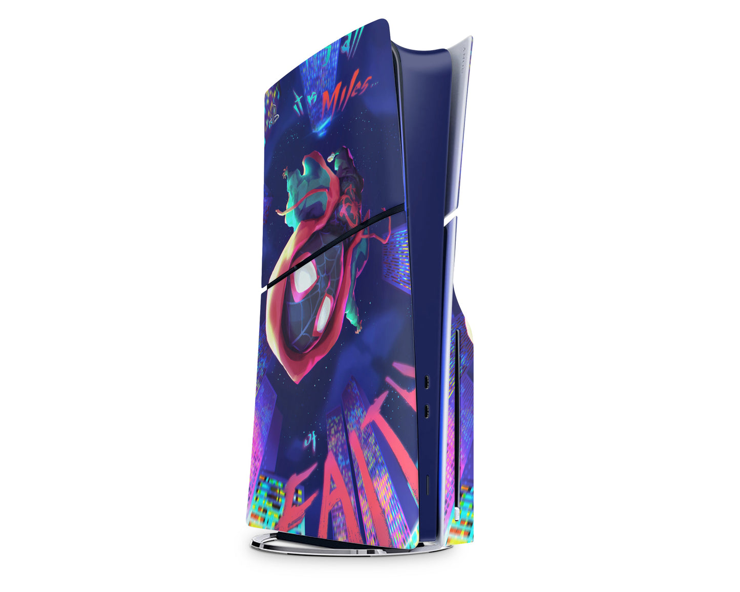 Lux Skins PS5 Slim Spiderman Spiderverse Miles Morales PS5 Slim Skins - Pop culture Spiderman Skin