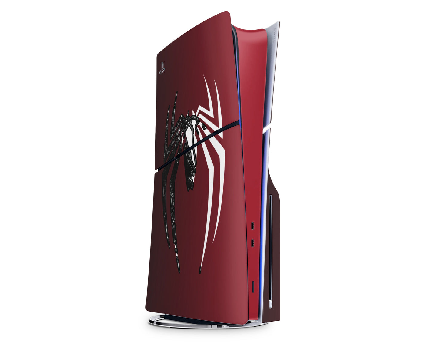 Lux Skins PS5 Slim Spiderman 2 Venom Symbiote PS5 Slim Skins - Pop culture Spiderman Skin