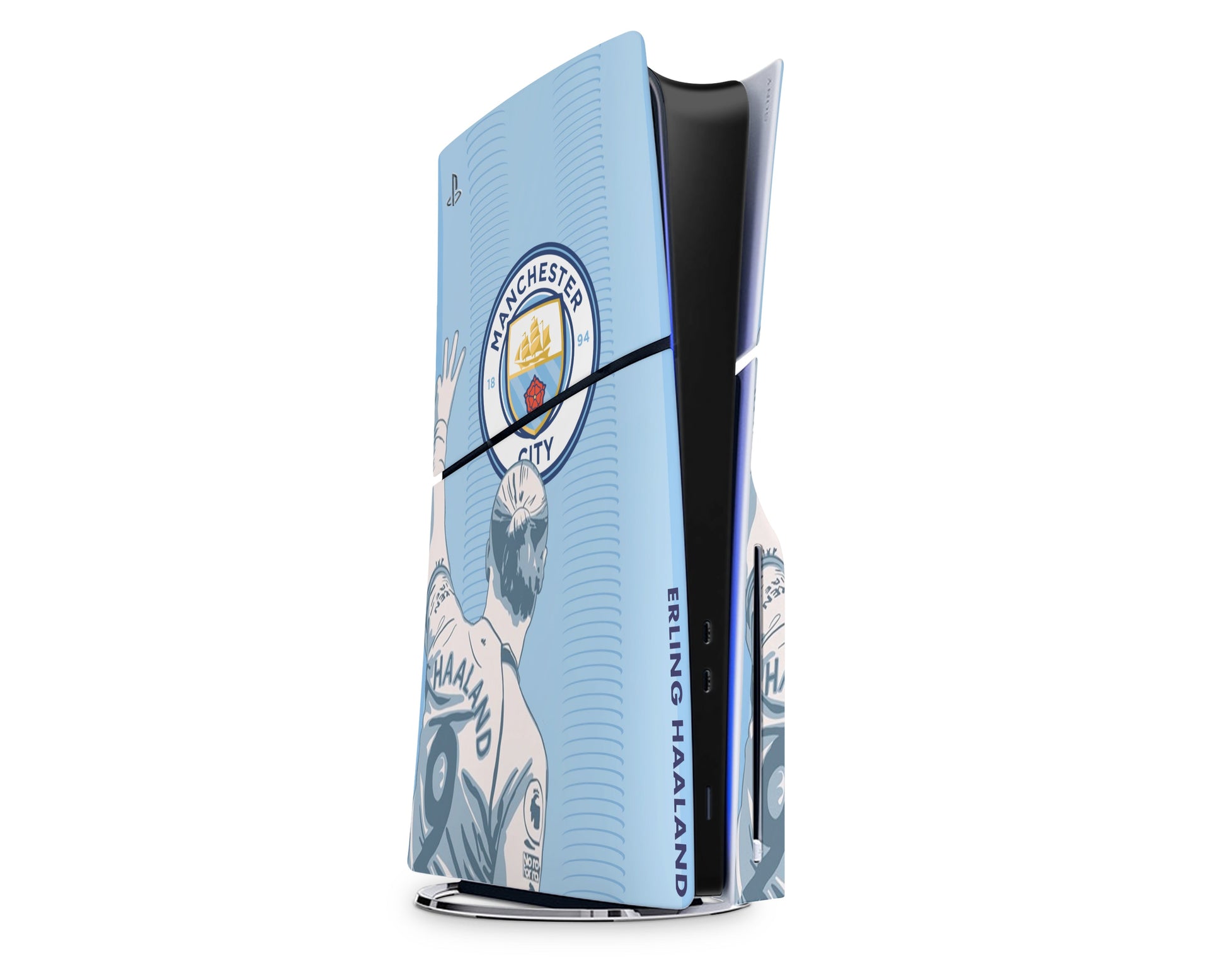 Lux Skins PS5 Slim Manchester City Haaland PS5 Slim Skins - Sports Soccer Skin