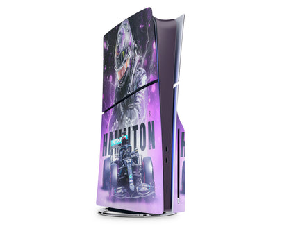 Lux Skins PS5 Slim Lewis Hamilton F1 Mercedes Petronas Purple PS5 Slim Skins - Sports Formula 1 Skin