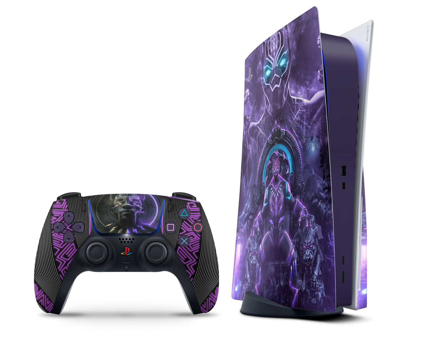 Lux Skins PS5 Black Panther Wakanda Forever PS5 Skins - Pop culture Comics Skin