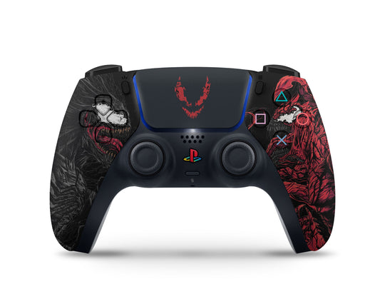 Lux Skins PS5 Black Venom vs Carnage PS5 Skins - Pop culture Comics Skin