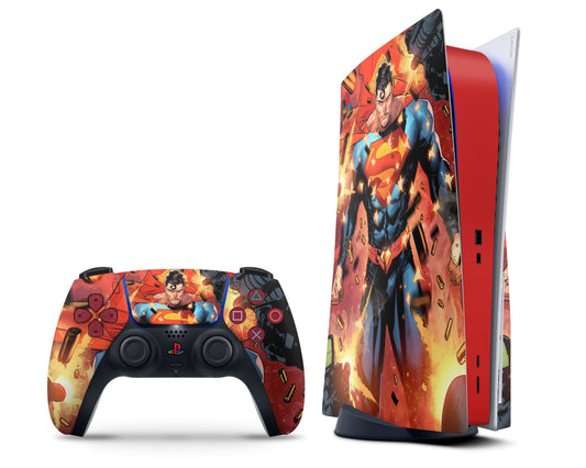 Lux Skins PS5 Superman Cartoon PS5 Skins - Pop culture Comics Skin