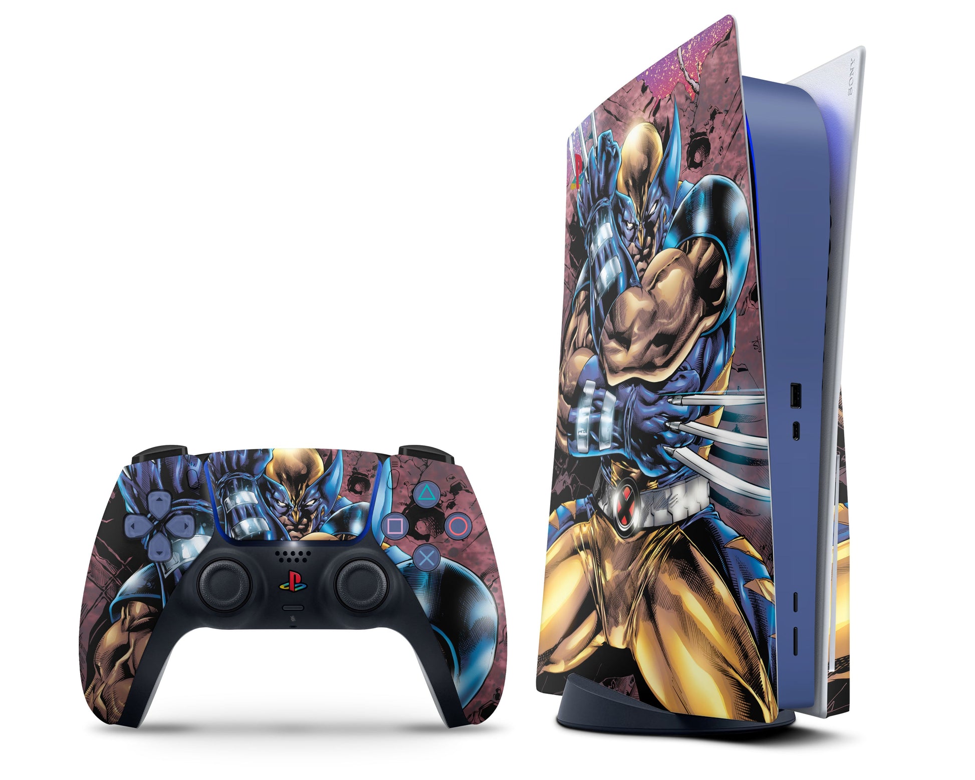 Lux Skins PS5 Wolverine Cartoon PS5 Skins - Pop culture Comics Skin