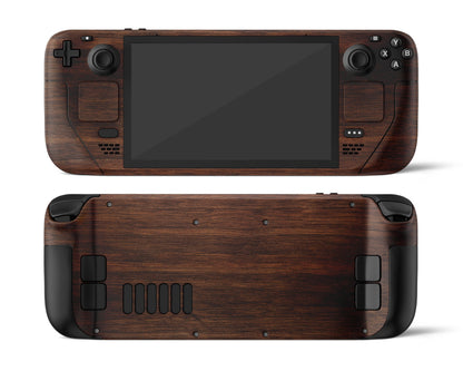 Lux Skins Steam Deck Walnut Wood Texture Full Set Skins - Pattern Texture Skin