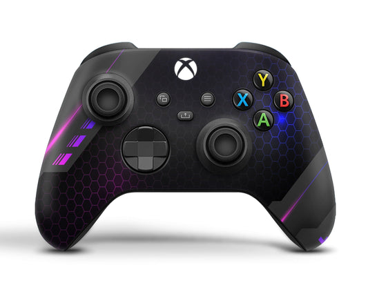 Lux Skins Xbox Series Controller Neon Galatic Slate BlackSkins - Pattern Texture Skin