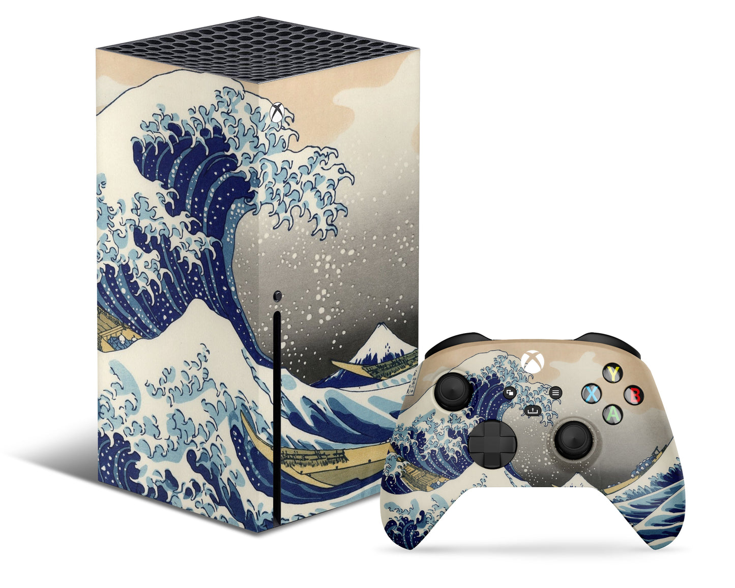 Lux Skins Xbox Series X Great Wave Off Kanagawa Retrowave Xbox Series X Skins - Art Artwork & S Skin