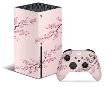 Lux Skins Xbox Series X Pink Cherry Blossom Xbox Series X Skins - Art Floral & S Skin