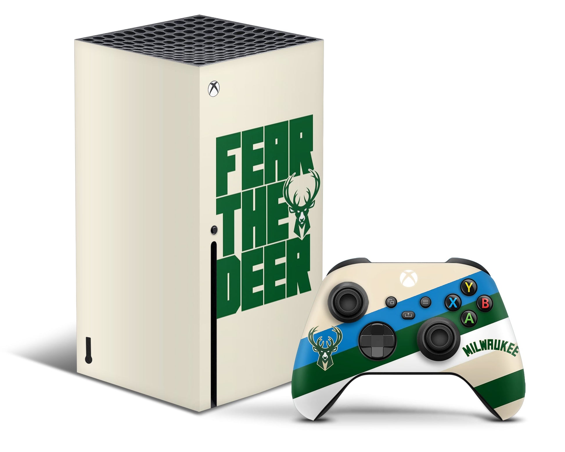 Lux Skins Xbox Series X Milwaukee Bucks Xbox Series X Skins - Sports Basketball & S Skin