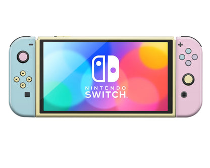 Seafoam Retro 80s Pastel Blocking Nintendo Switch OLED Skin