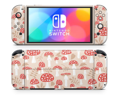 Toadstool Mushroom Farm Nintendo Switch OLED Skin