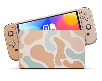 Boho Neutral Cow Print Nintendo Switch OLED Skin