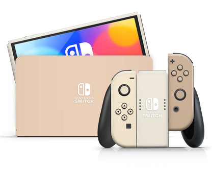 Creme Caramel Nintendo Switch OLED Skin