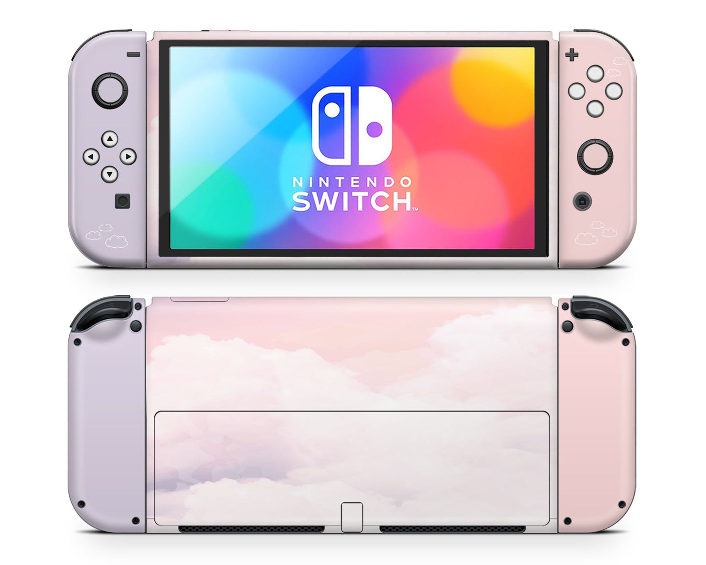 Hazy Pastel Clouds Nintendo Switch OLED Skin