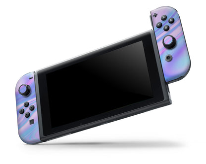 Purple Holographic Opal Iridescent Nintendo Switch OLED Skin