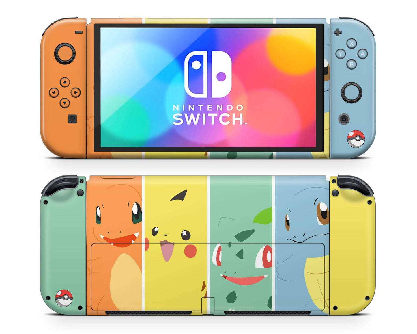 Pokemon Kanto Starter Nintendo Switch OLED Skin