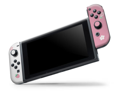 Kawaii Strawberry Daisy Nintendo Switch OLED Skin