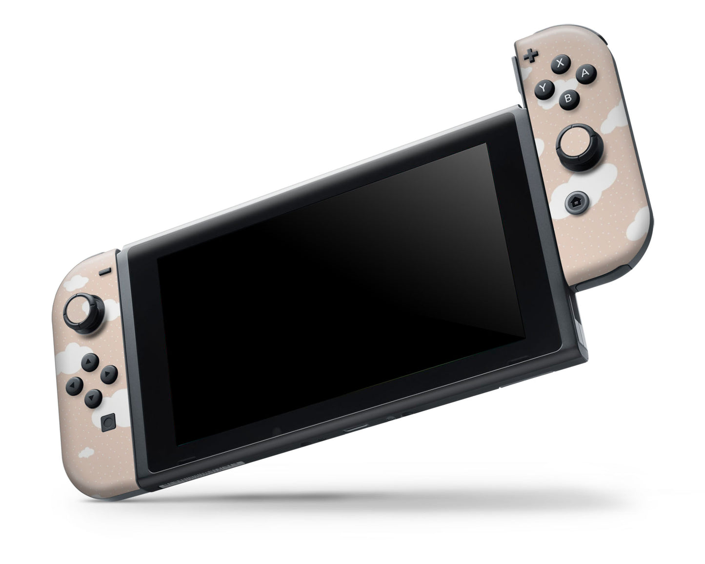 Cute Beige Clouds Nintendo Switch OLED Skin